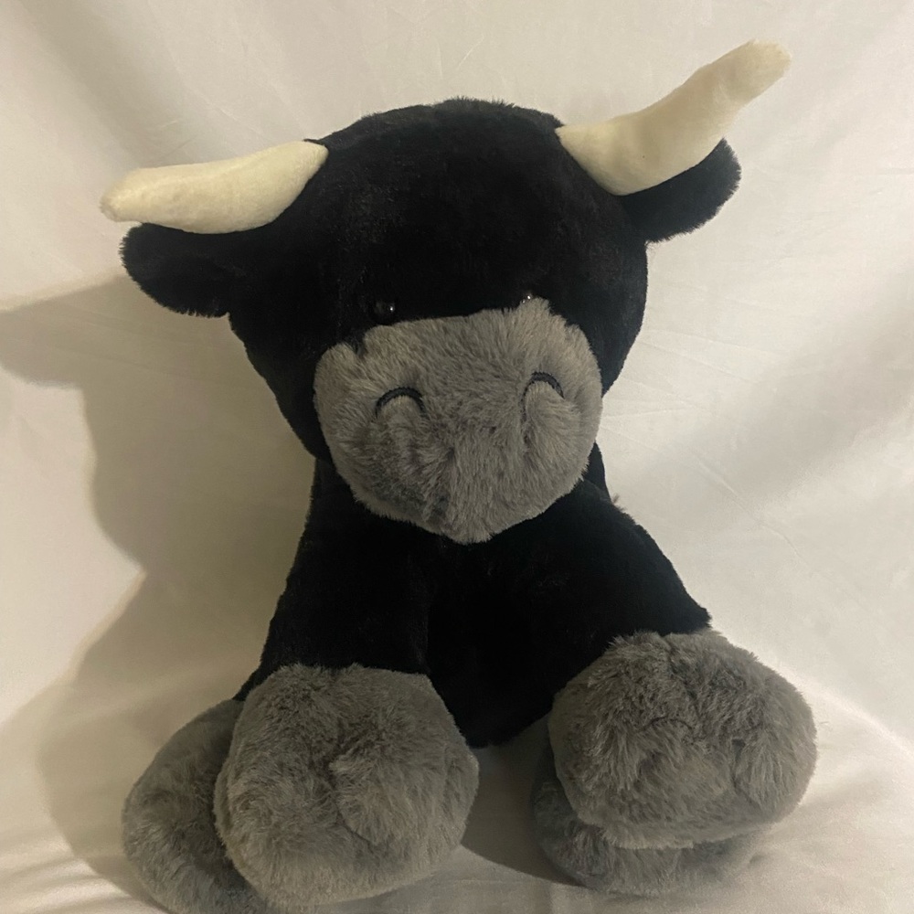 Black Longhorn Cow Plush